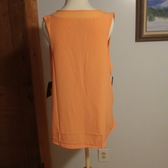 NWT Nike Flex Peach Orange Standard fit  Dri Fit Golf Top XL - Picture 9 of 15